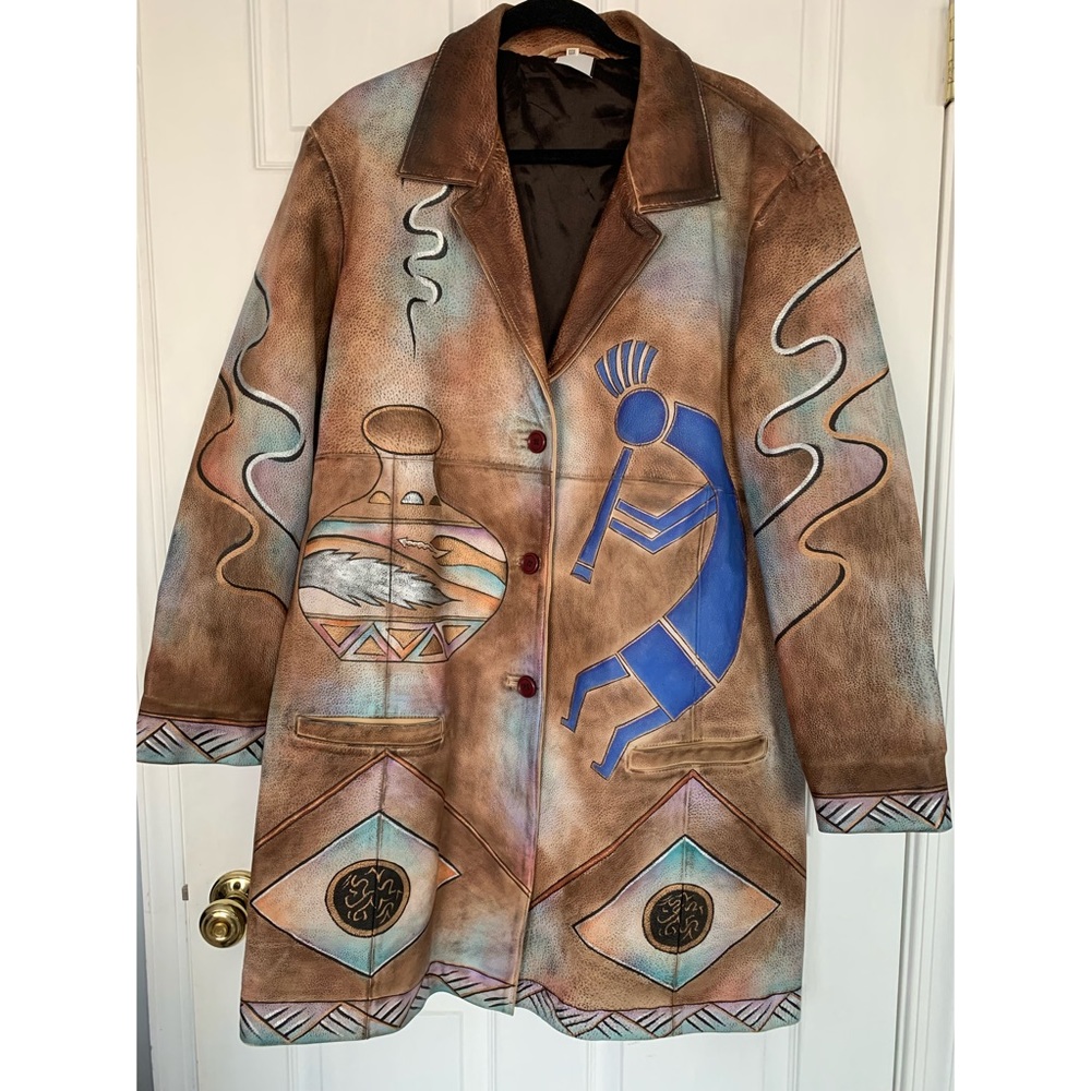 Vintage Handpainted Leather Jacket